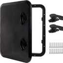 Marine Deck Access Hatch 18.1"20" White/Black Rectangle Boat Hatch & Lid,Boat Deck Hatch Lids