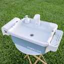 Mighty Sink Portable Sink: Patented Wash Station with Electronic Faucet | 2 Gallons | Easy Setup | Indoor & Outdoor Use | Ideal for Dishwashing, Camping Hygiene, Gardening, Pottery & More