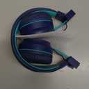 iClever BTH03 Kids Bluetooth Headphones, Colorful LED Lights, 35H Playtime, Bluetooth 5.4, Type C Fast Charging, Safe Volume, Stereo Sound Mic, On Ear Kids Wireless Headphones for iPad Airplane, Blue