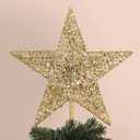 Christmas Tree Topper, Hogardeck Gold 5-Pointed Star Tree Topper for Christmas Decor, Tree Toppers for Christmas Tree Decorations for Indoor Home