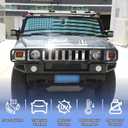 Windshield Sunshade for Hummer H2 2003-2009 Front Window Sun Shade Foldable Reflective Sun Visor Custom Sunscreen UV Blocker Privacy Protector HeatShield Keep Your Car Cooler