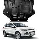 Mud Flaps Engine Guards for Ford Escape 2013 2014 2015 2016 2017 2018 2019 Front Engine Splash Shield Guards Suitable for Escape Under Engine Cover Directly Replace Original One Black