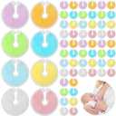 Estune 56 Packs Gtube Button Covers Feeding Tube Supplies Soft Feeding Tube Holder Peg Supplies Absorbent Gtube Pads Holder G Button Pads for Nursing Care