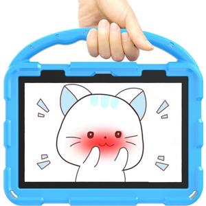 Fire HD 8 Tablet Case for Kids(2024/2022/2020 Release,12th/10th Generation),Incompatible with iPad Samsung,Shock Proof Friendly,360 Rotating Grip Stand,Portable Handle Kid-Proof Case (Blue)