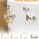 Chibery 2 Pair 135 Degree & 165 Degree Hinges Kit for Pie Corner Cabinets, Hidden Lazy Susan, Face Frame Self Closing, Clip On, Smooth Slow Close, Concealed Mount for Bi-fold Door, Kitchen Cupboard