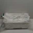 Stainless Steel Cat Litter Box - Metal High Sided Cat Pan, Large Stainless Steel Box, Indoor Litter Tray, Non Stick, No Smell, Easy-Clean Design for Hygienic Pet Care Large Size for All Cats (Silvery)