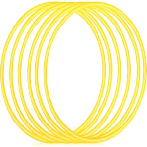 Shappy 6 Pcs Exercise Hoop Detachable Adjustable Plastic Toy Playground Toys Colored Hoop Circles for Teens Games Gymnastics Dog Agility Equipment Party Decor (23 Inch, Yellow)