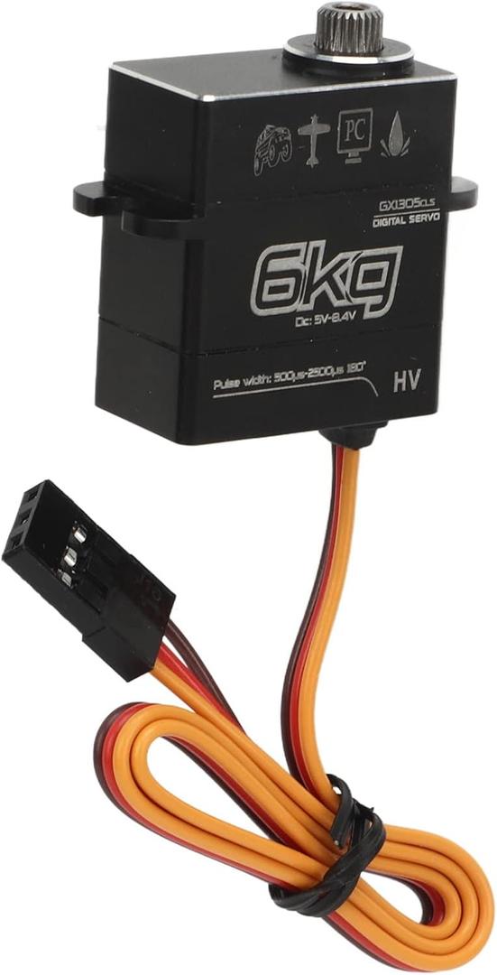 RC Servo, 6KG Digital Servo Full Metal Steering Gear Servo For AXIAL For SCX24 1/24 RC Car