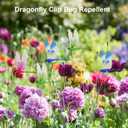 12 Pack Dragonfly Clip,Fake Dragonflies, Humming Bird Stakes Fake, Plastics Dragonfly for Garden Stakes Decor Yard Ornaments for Hat,Deer and Horse,Fly Scare Devices for Indoor Outdoor