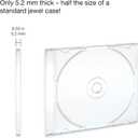 Verbatim CD DVD Blu-Ray Clear Slim Jewel Cases, 5.2 mm – 25 Pack