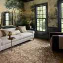 Loloi Chris Loves Julia Palma Collection PLM-09 Brown/Earth 6'-3" x 9'-6" Fringe Area Rug Vintage Style Boho Living Room Bedroom Carpet
