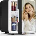 Mini Fridge for Bedroom, 4L Beverage Cooler, Cooler & Warmer, black
