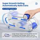2 Pack Auto-Rolling Soda Can Organizer for Refrigerator/Fridge, Upgraded Soda Can Dispenser & Holder for Pantry Storage 10 Standard Size 12oz/ 11.2oz/ 355ml/ 330ml Drink Short Cans (Clear)