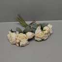 White Artificial Peonies 2 Bouquets Silk Flowers 14Heads Vintage White Fake Flowers Faux Peony Flowers for Flower Arrangements Artificial Centerpiece Home Table Dining Room Decor (Ivory White)