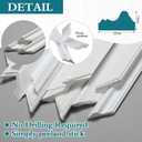 Colingmill 3 Sets Peel Stick Molding Trim Panels, 12 x 24 x 0.98 in, White