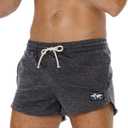 AIMPACT Men's Athletic Shorts Bodybuilding Workout Cotton Gym Shorts with Pockets (Gray, XL)