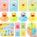 24Pack Fidget Toys with Rubber Ducks Stress Balls, Sugar Squishy Balls for Kids Boys Girls School Classroom, Bulk Prize Gift Exchange Squishy Toys for Party Favors Supplies