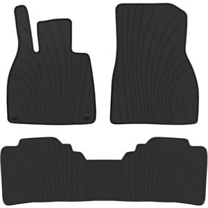 Lwope Car Floor Mats Custom Fit for Mercedes Benz EQS Sedan EQS 450 2022 2023 2024 Black Rubber All Weather Protection Auto Floor Liners Odorless