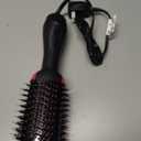 Hair Dryer Brush Blow Dryer in One, Upgraded 4 in 1 Hair Dryer and Styler Volumizer with Negative Ion Anti-frizz Ceramic Titanium Barrel Hot Air Hair Straightener Brush Black/Pink