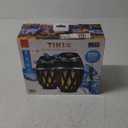 TIKI Ultra IPX4 Water-Resistant Bluetooth Speaker with LED Flickering Flame Effect, Black, Set of 2