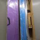 Safly Fun Gymnastics Bar for Kids Ages 3-15 for Home - Steady Steel Construction, Anti-Slip, Easy to Assemble, 3' to 5' Adjustable Height (Blue with Mat)