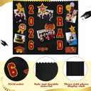 AmazingSpark 2 Sets 40 x 28 Large Trifold Poster Board for Graduation Photo Display Board with 12 Grad Themed Stickers for 2026 Presentation Party Decor Event Collage Frame Supplies (Red Gold)