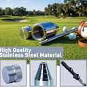 Golf Swing Trainer for Right-Handed Golfers, 25.5 in Weighted Training Club with Molded Training Grip, Stainless Steel Golf Practice Aid for Swing Tempo and Warm-Up