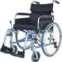 Aluminum Multifunctional Manual Wheelchair, Wheelchairs for Adults, Folding Padded Wheelchair with 24 Inch Quick Release Wheels, Removable Footrests & Armrests, Blue