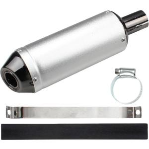 1.1" Motorcycle Slip On Muffler,28mm Universal Muffler Exhaust Slip on Exhaust Pipe Clamp Pipe For Dirt Bike Street Bike Scooter ATV Racing (Silver)