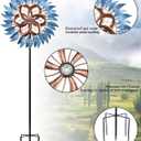 MUMTOP Wind Spinners Outdoor Metal 6.5 FT Large Two-Way Wind Sculptures for Patio Yard and Garden Decor