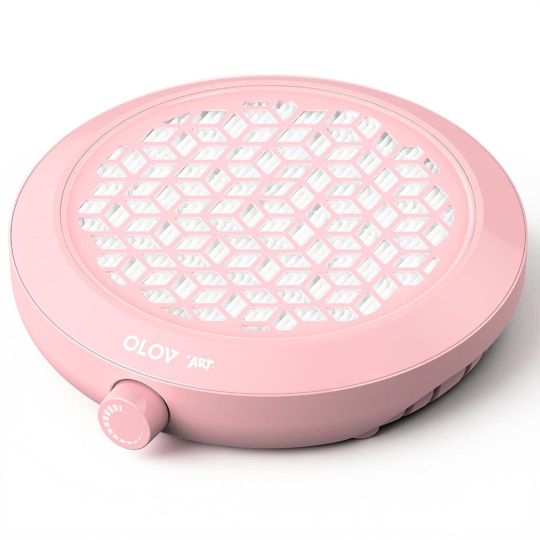 Nail Dust Collector, Portable Nail Fan Dust Collector with Reusable Filter for Acrylic Nail Polishing, Salon, Home & Training | Beginner-Friendly Nail Tech Vacuum