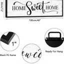Home Sweet Home Wall Decor: Modern Farmhouse Rustic Sign 12" x 40", Master Bedroom Above Bed Framed Hanging Plaque, Family Decorative for Living Room