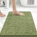 Bcoimo Bathroom Rugs 24x17, Bath Mats for Bathroom Non Slip with Rubber Backing,High Absorbent Microfiber Bath Rugs Quick Drying, Machine Washable, Durable Decor (Sage)