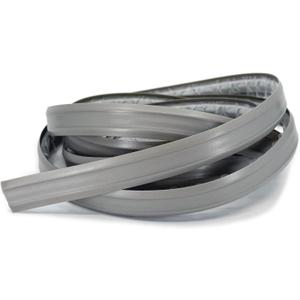 InstaTrim Peel & Stick Flexible Caulk Tape & Trim, Easy to use, self-Adhesive, Caulk sealant for Floors, Doors, Windows, counters, tubs and More - Made in USA, 1/2 inch x 10 feet, Gray (Grey)