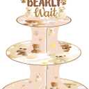 umoni We Can Bearly Wait Cupcake Stand Bear Baby Shower Decorations 3 Tier Bear Theme Cupcake Stand We Can Bearly Wait Baby Shower Decoration Cupcake Holder for Gender Reveal Party Supplies