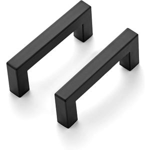 Ravinte 14 Pack 3 Inch Cabinet Handles Kitchen Square Matte Black Cabinet Pulls Black Drawer Pulls Cabinet Hardware Kitchen Handles