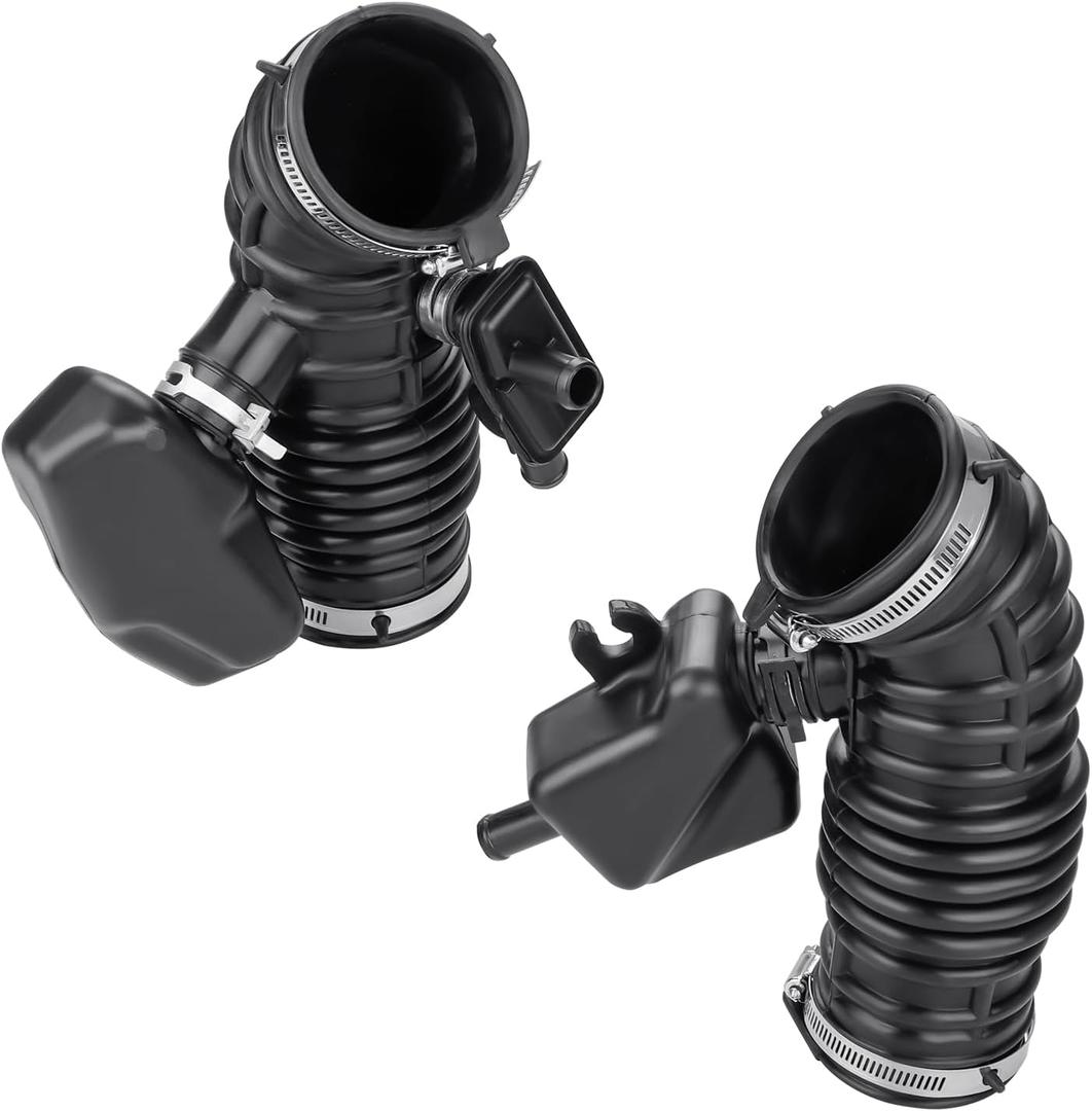 WMPHE Left & Right Side Intake Hose Compatible with Infiniti FX35 Base Sport 2009-2012, Intake Boot Tube Outlet Duct Replacement for 16576-1CB1A 16576-1CB0A- 2 PCS