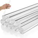 JMIATRY 10 Packs 10 Inches Acrylic Rods 1 Inch Diameter Acrylic Sticks Plastic Dowel Rods Clear Acrylics Dowel Rod for DIY Crafts Party Decorations