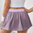 Fisoew Womens Tennis Skirt Built-in Shorts Workout High Waisted Active Running Skorts Skirts with Pockets (Pink, S)