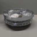 Mini Chandelier LED Crystal Ceiling Light 2 Layers Round Flush Mount Ceiling Light Modern Chandelier Lighting for Hallway Staircase Kitchen Bathroom (Multicolor)