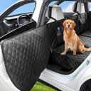 Dog Car Seat Cover for Back Seat, Hard Bottom Back Seat Extender for Dogs with Door Protector, Anti Scratch, Waterproof & Non-Slip Dog Backseat Cover for Small Mid Cars, SUVs & Trucks, Holds 450Lbs