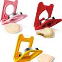 3PCS Sandwich Cutter and Sealer,Sandwich Cutters for Kids Lunch,Crustless Sandwich Cutter,Cookie Cutter for Children Lunchbox and Bento Box (Pink Round+Red Heart+Yellow Square)