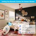 FAN-35T Ceiling Fan Remote Control Kit, for Harbor Breeze, Replacement for Harbor Breeze, Hampton Bay, Hunter, with Receiver FAN28R Light Dimmer, 3 Speed, Learn Key