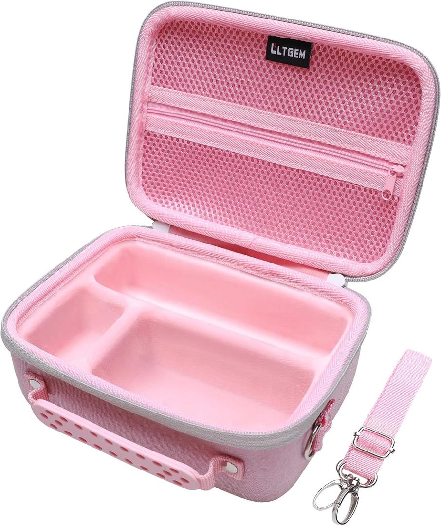Camera Case Compatible with Sony Alpha ZV-E10 / ZV-1F / ZV-1 / ZV-1 II Vlog Camera with Shoulder Strap by LTGEM, Fits Vlogger Accessory Kit Tripod and Microphone, Pink (Pink)