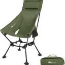 MOON LENCE Portable Camping Chairs for Adults, Adjustable Oversize Beach Chair Lawn Chair with High Back - Large Capacity, Heavy Duty (New Green with Feet)