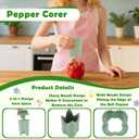 Suuker 2-in-1 Pepper Corer Set,Pepper Seed Corer,Apple Core Remover Tool,Fruit and Vegetable Core Remover,Kitchen Gadget for Bell Chili Plant,Zucchini,Balsam Pear