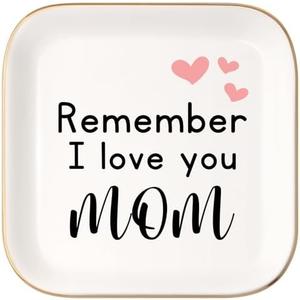SOGUAOLO Mom Gifts - Cool Ceramic Ring Dish for Christmas, Birthday, Mothers Day