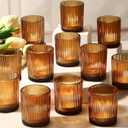 36 Pcs Votive Candle Holders - Clear Glass Tea Lights Candle Holder in Bulk for Table Centerpiece, Tealight Candle Holder for Weddings, Home Decor, Baby Shower, Special Occasions