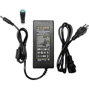 Auplf 24V 6A 144W AC Power Supply Adapter, 100-240V AC to DC, 5.5mm x 2.1mm DC Plug, for LED Strip Lights, CCTV Cameras, Other 24V Devices