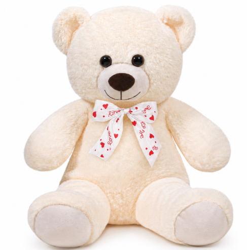 Teddy Bear Stuffed Animal 16'' Small Teddy Bear Plush Toy Gift for Valentine Christmas Birthday White (15.7 inches)